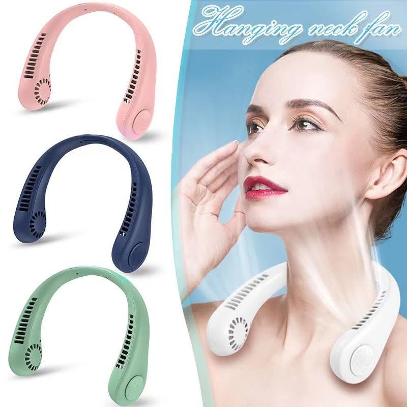 Portable Rechargeable Bladeless Neck Fan USB 360 Cooling Wearable Hands-Free Mini Speed Personal Air Cooler Quiet