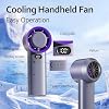 Rican Portable Handheld Turbo Fan – Rechargeable USB Personal Air Cooler, High-Speed Mini Pocket Fan for Travel & Outdoor Use