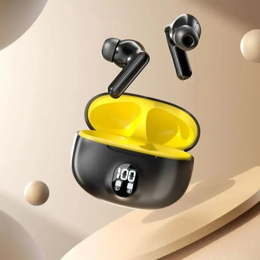 New TWS Wireless Earbuds with Digital Battery Display | Touch Control | Charging Case | Built-in Mic